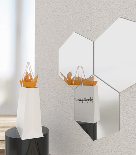 3 mini miroirs en plexi